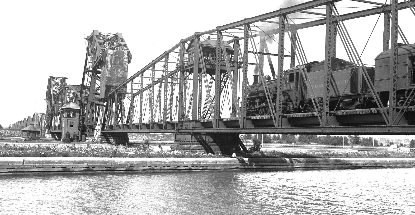 International Bridge in the Soo with a CP train crossing